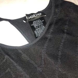 Bebe size S black nylon & spandex dress